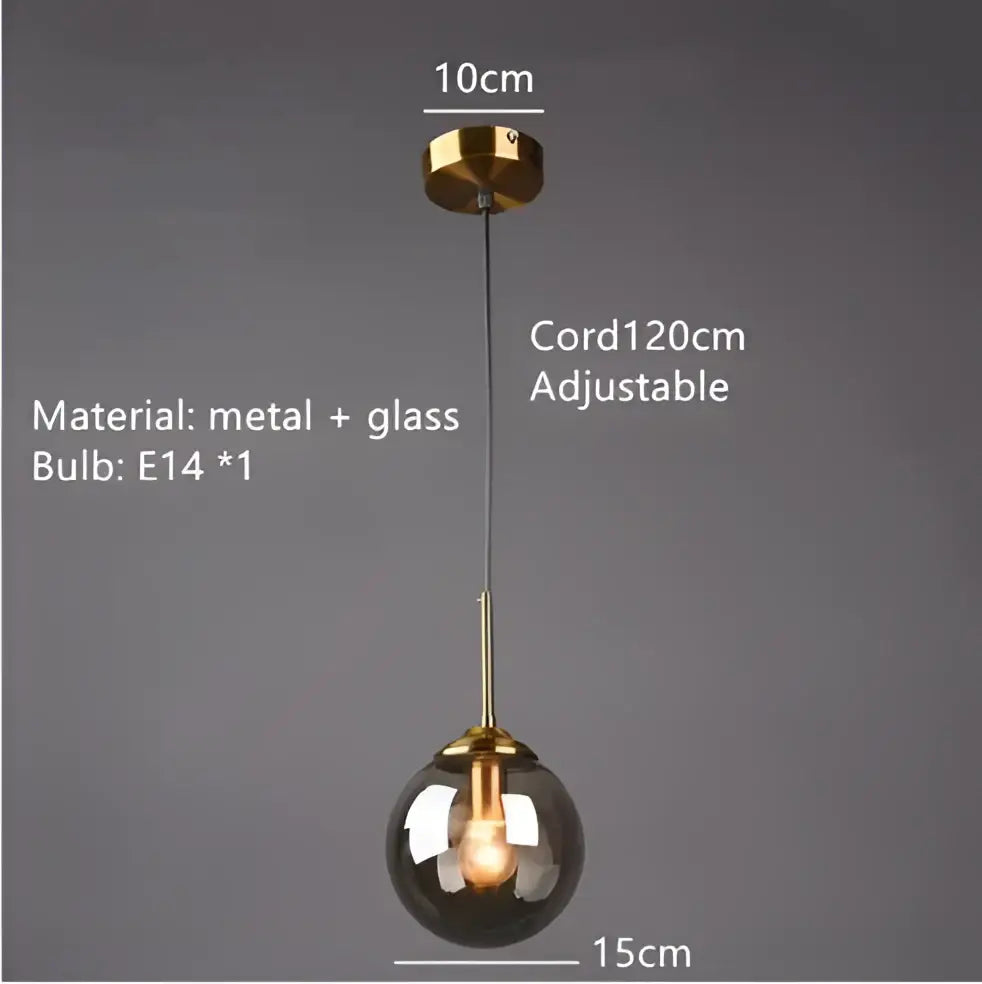 Vintage gold amber glass bubble chandelier with smoked glass and adjustable 120cm cord for living room decorbites glass bubble