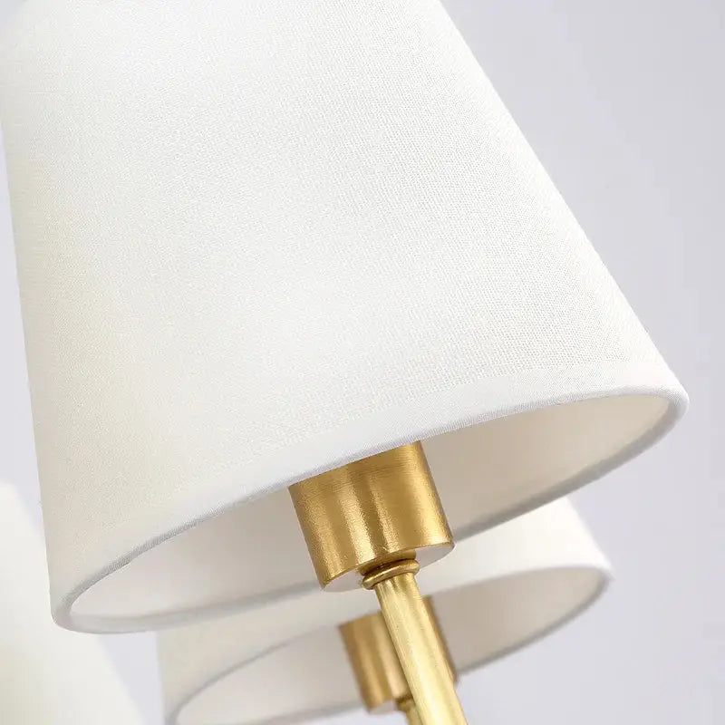 White linen lampshade with gold-finished metal stem vintage gold and cream wall sconce for living room decorbites copper vintage
