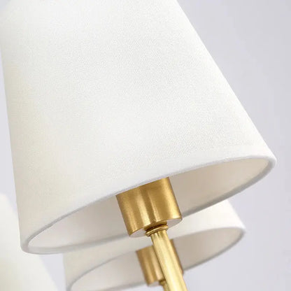 White linen lampshade with gold-finished metal stem vintage gold and cream wall sconce for living room decorbites copper vintage