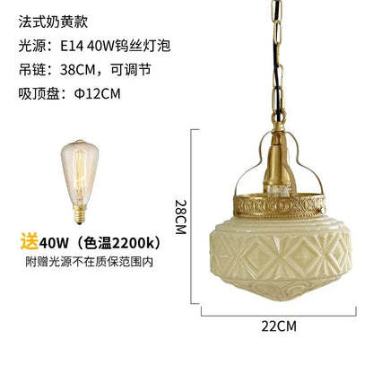 Cream-colored french-style pendant light with textured gold lustre glass and gold-toned metal hardware for dining room decorbites gold lustre