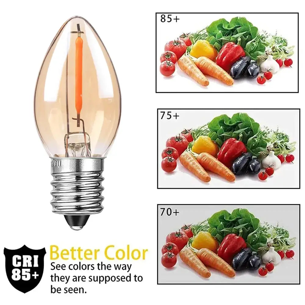 Vintage gold tint glass led candelabra bulb with clear filament and metallic screw base for decorbites gold tint lighting