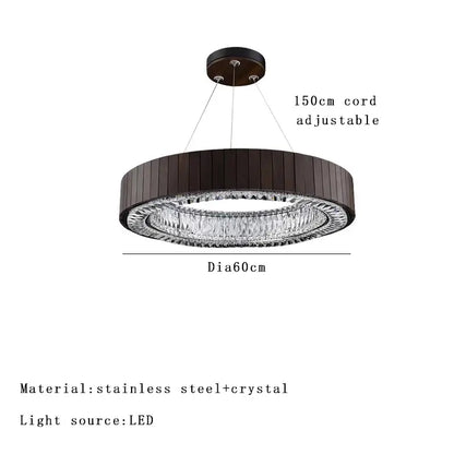 Modern pendant light with a dark brown stainless steel frame and gray glass large ceiling design for stairwell lobby