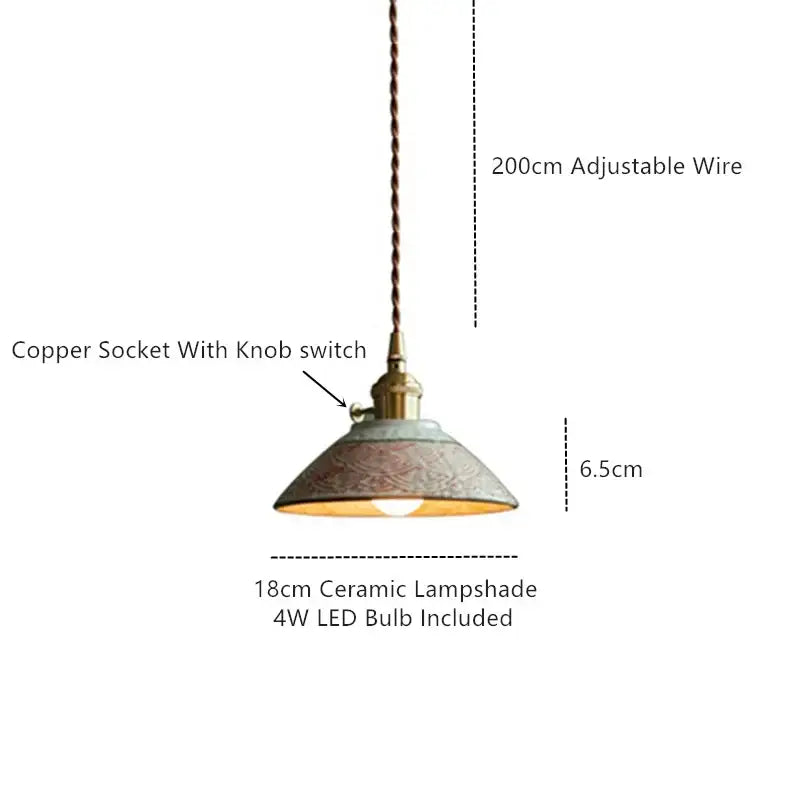 Vintage green ceramic pendant light with a textured shade and brass accents ideal for kitchen hanging illumination