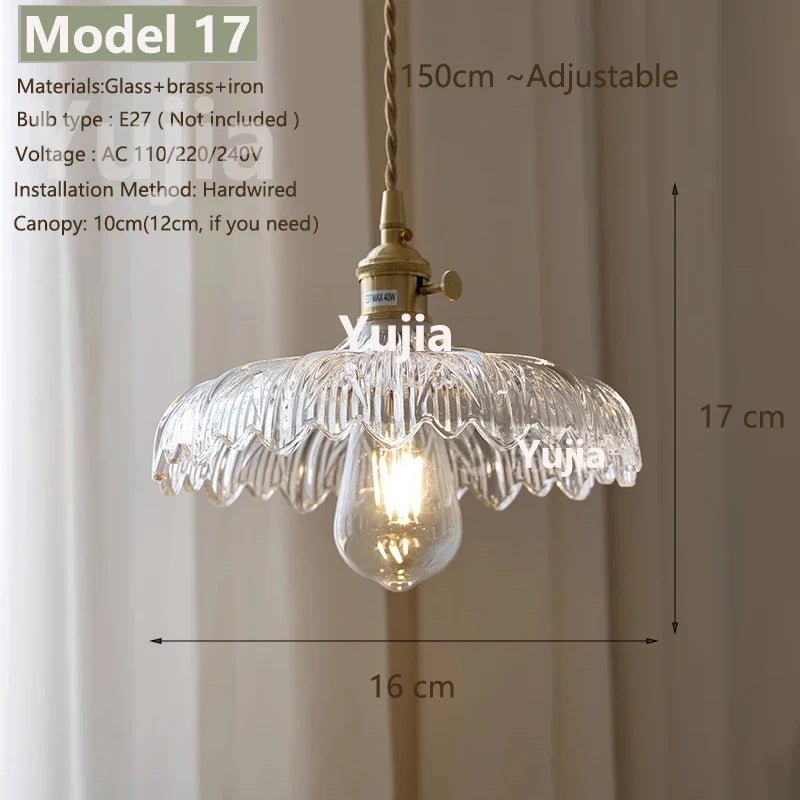 Vintage Green Glass Pendant Light With Brass Details - Decorbites