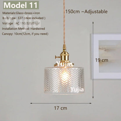 Vintage Green Glass Pendant Light With Brass Details - Decorbites