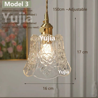 Vintage Green Glass Pendant Light With Brass Details - Decorbites