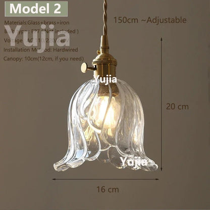 Vintage Green Glass Pendant Light With Brass Details - Decorbites