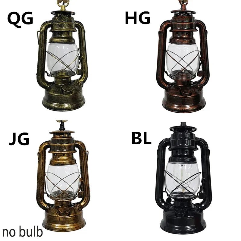 Vintage Hemp Rope Lantern Pendant Light - Decorbites