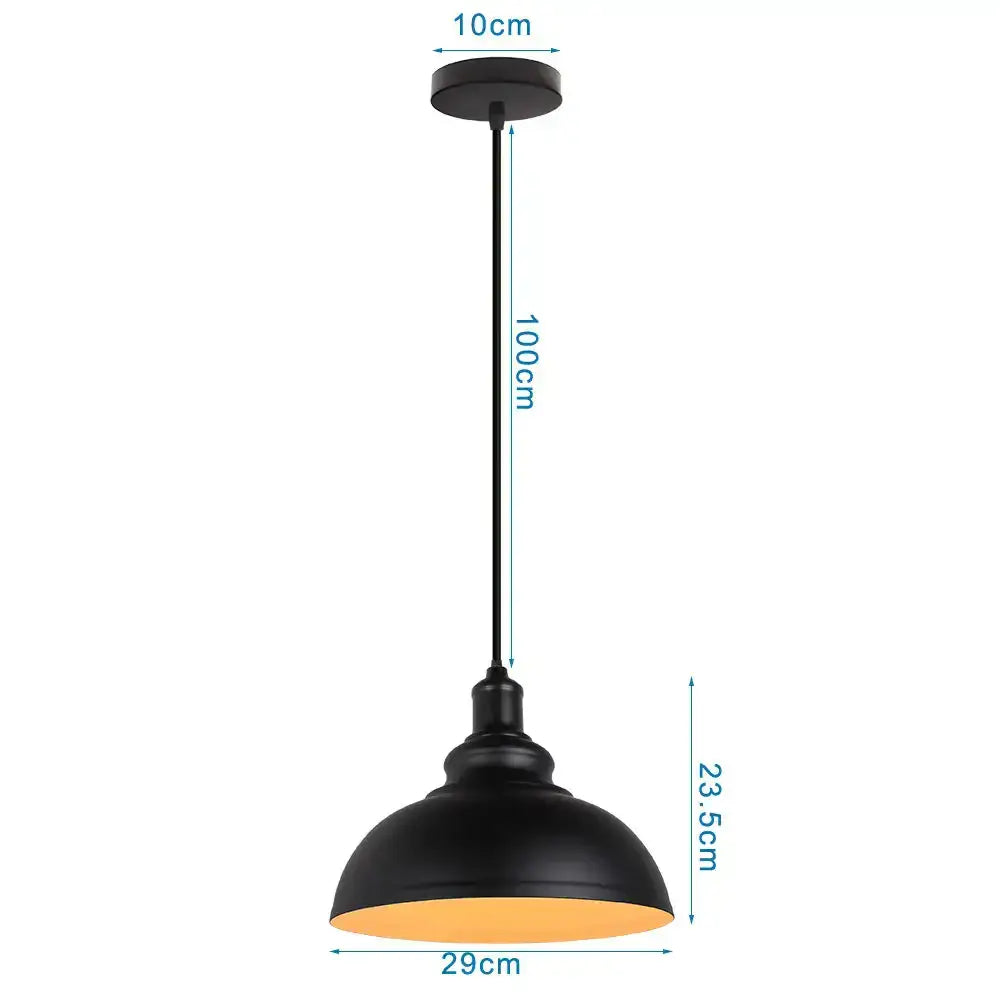 Vintage decorbites iron black pendant lights with matte finish and warm interior glow for living room decor