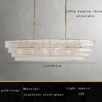 Elegant vintage multi tier brown glass chandelier with clear crystal segments and gold stainless steel frame for dining room decorbites brown glass
