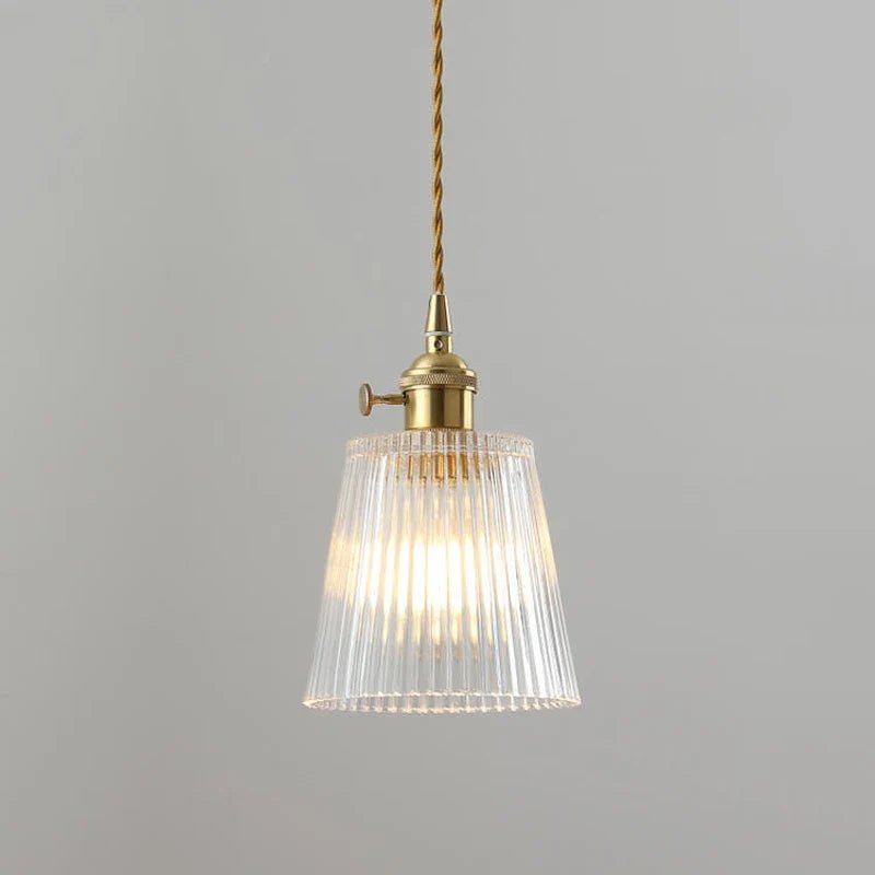 Vintage Nordic Striped Glass Pendant Light - Decorbites