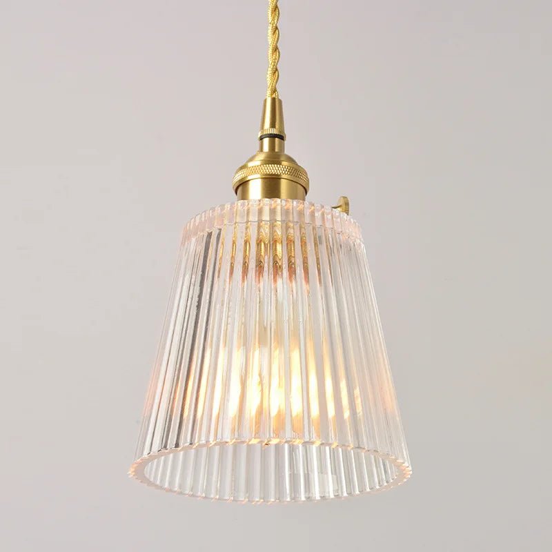 Vintage Nordic Striped Glass Pendant Light - Decorbites