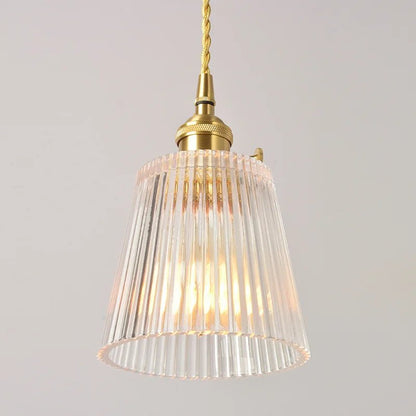 Vintage Nordic Striped Glass Pendant Light - Decorbites