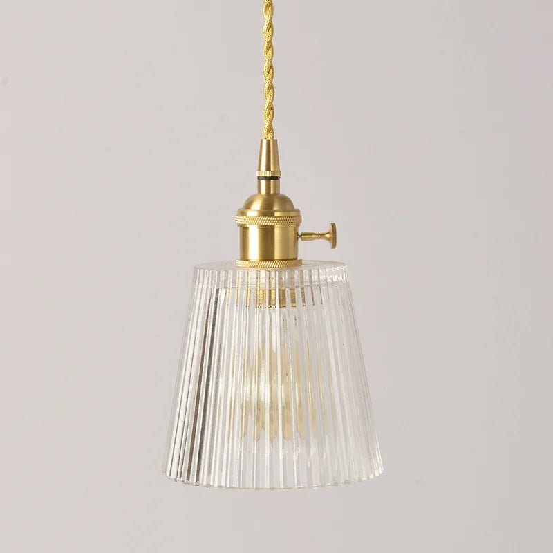 Vintage Nordic Striped Glass Pendant Light - Decorbites