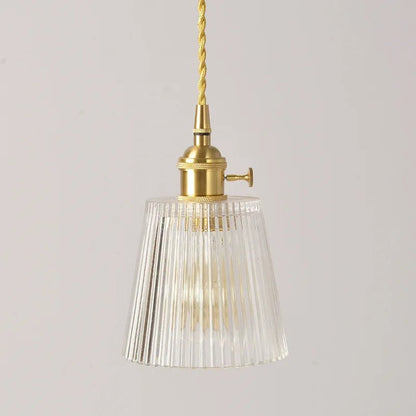 Vintage Nordic Striped Glass Pendant Light - Decorbites