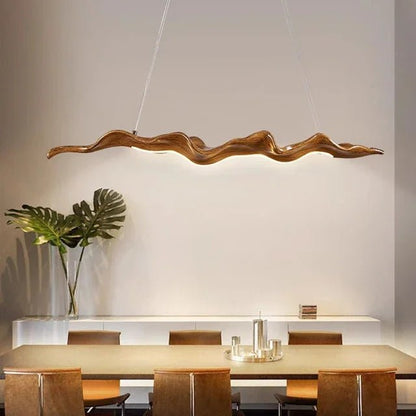 Vintage Resin Leaf Pendant Light With Iron Finish - Decorbites