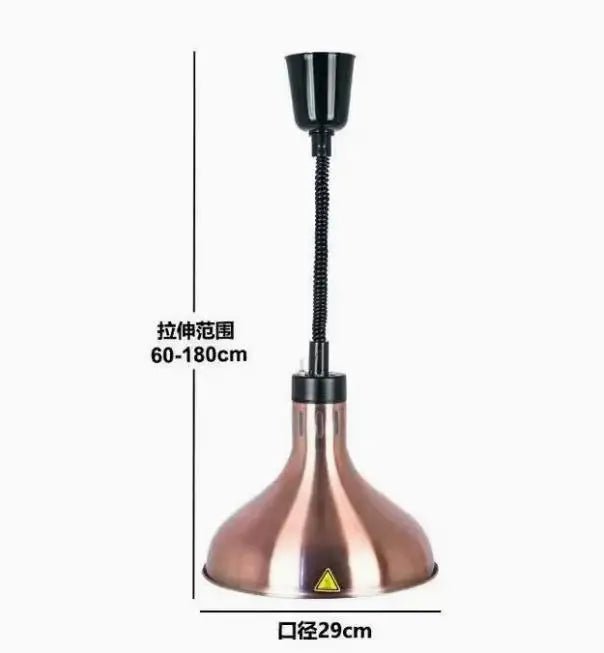 Vintage Telescopic Stainless Steel Buffet Heat Pendant Lamp - Decorbites