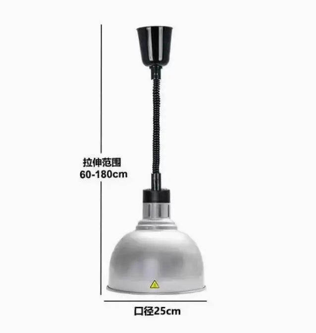 Vintage Telescopic Stainless Steel Buffet Heat Pendant Lamp - Decorbites
