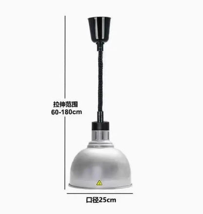 Vintage Telescopic Stainless Steel Buffet Heat Pendant Lamp - Decorbites