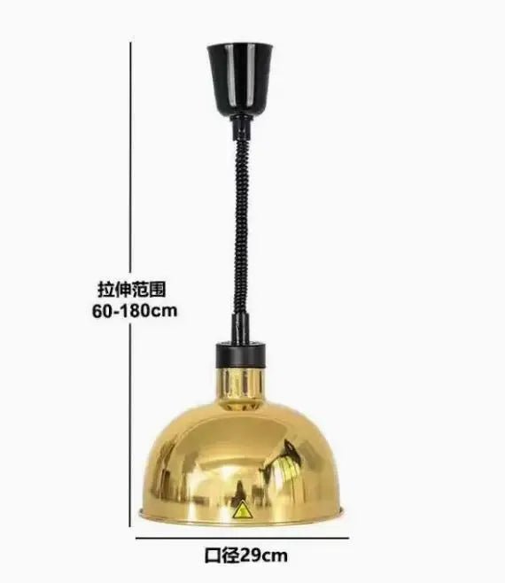 Vintage Telescopic Stainless Steel Buffet Heat Pendant Lamp - Decorbites