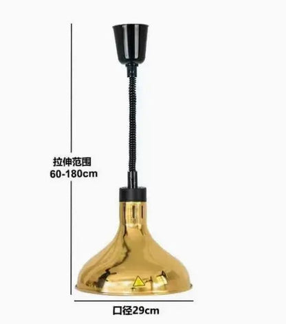 Vintage Telescopic Stainless Steel Buffet Heat Pendant Lamp - Decorbites