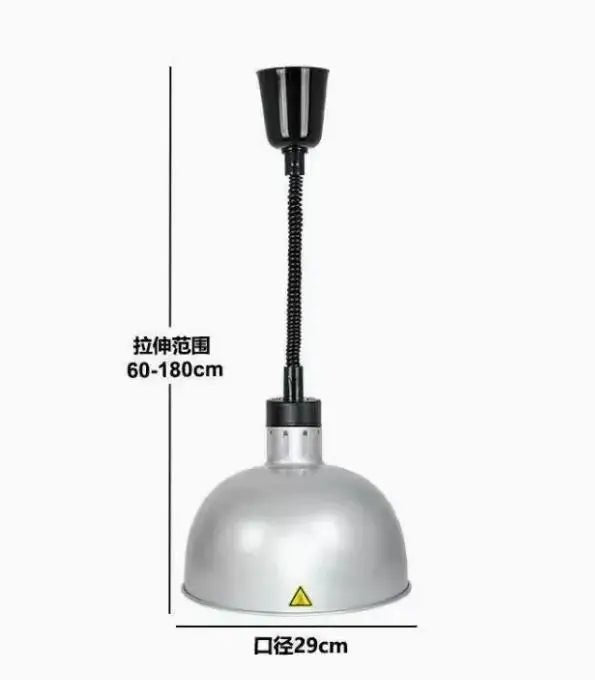 Vintage Telescopic Stainless Steel Buffet Heat Pendant Lamp - Decorbites