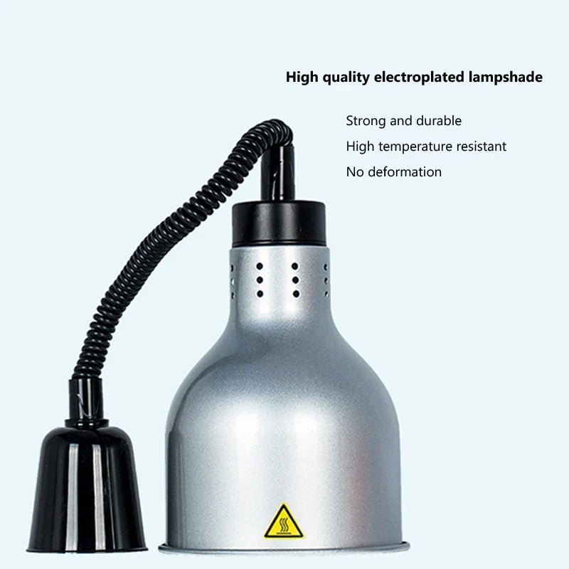Vintage Telescopic Stainless Steel Buffet Heat Pendant Lamp - Decorbites