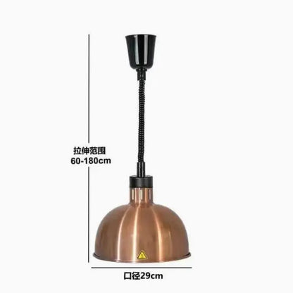 Vintage Telescopic Stainless Steel Buffet Heat Pendant Lamp - Decorbites