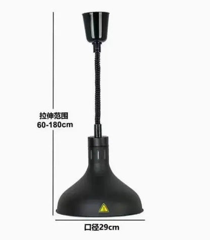 Vintage Telescopic Stainless Steel Buffet Heat Pendant Lamp - Decorbites