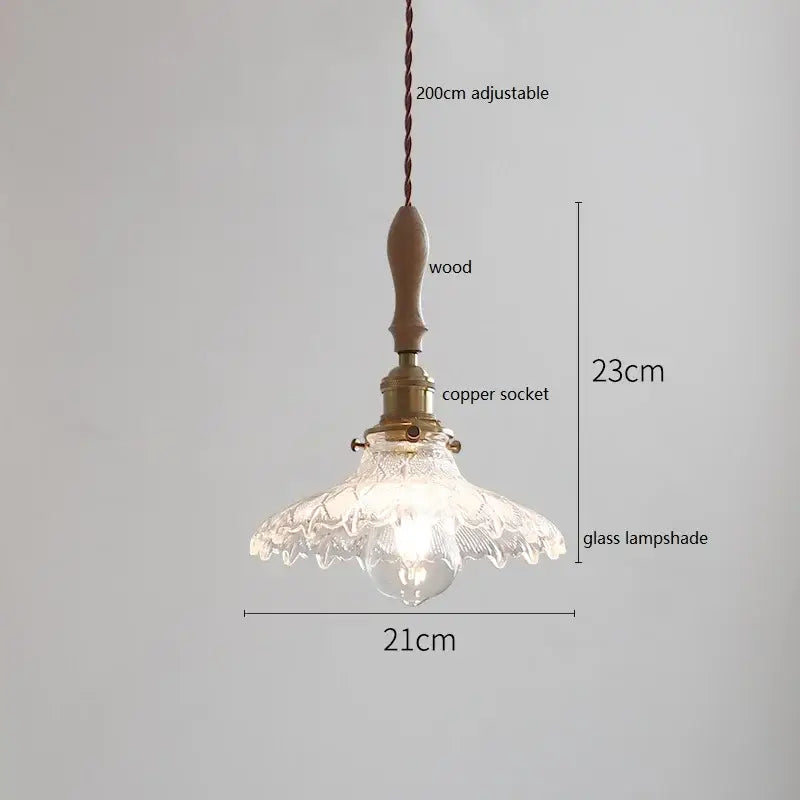 Vintage woven rattan ceramic led pendant light with clear glass floral etching and twisted copper chain for dining room decorbites ceramic led