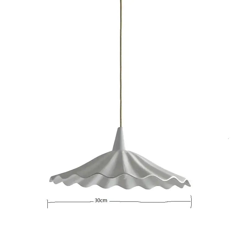 White scalloped-edge ceramic led pendant light with modern design from decorbites ceramic led pendant lights for dining room