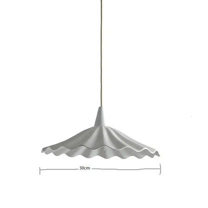 White scalloped-edge ceramic led pendant light with modern design from decorbites ceramic led pendant lights for dining room