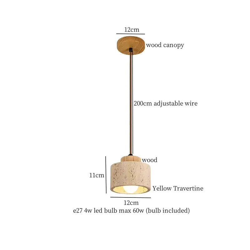 Vintage yellow travertine glass ball led pendant lamps with wooden canopy and bronze wire for dining room decorbites glass ball