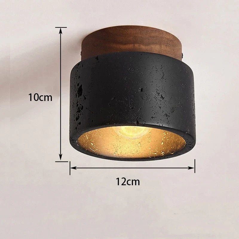 Wabi-Sabi Black Stone Pendant Light - Decorbites