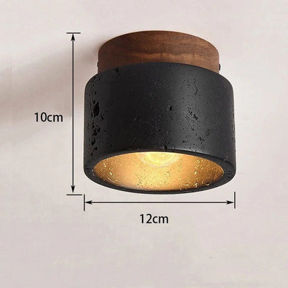 Wabi-Sabi Black Stone Pendant Light - Decorbites