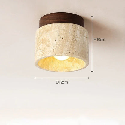Wabi-Sabi Black Stone Pendant Light - Decorbites