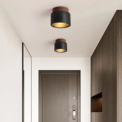 Wabi-Sabi Black Stone Pendant Light - Decorbites