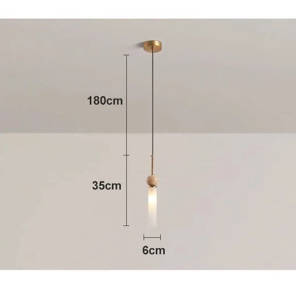 Wabi-Sabi Cream Stone Pendant Light - Decorbites