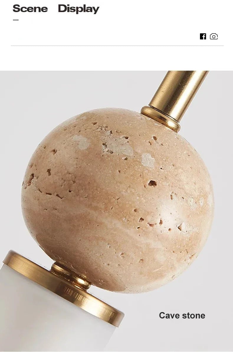 Wabi-Sabi Cream Stone Pendant Light - Decorbites