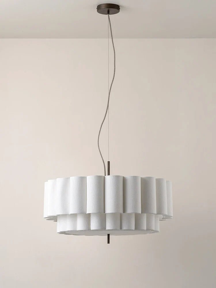 Wabi-Sabi White Fabric Pendant Light - Decorbites