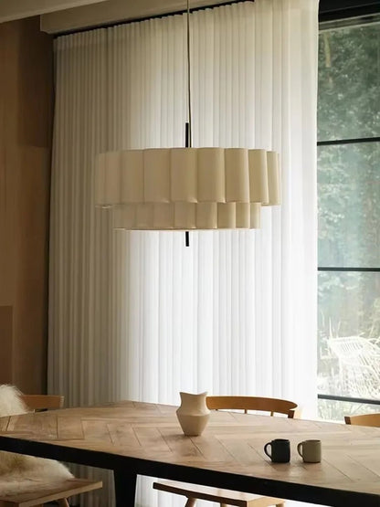 Wabi-Sabi White Fabric Pendant Light - Decorbites