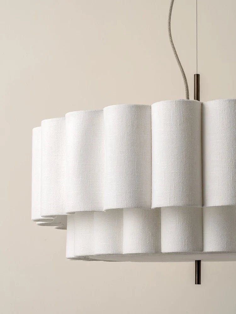 Wabi-Sabi White Fabric Pendant Light - Decorbites