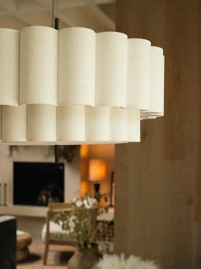Wabi-Sabi White Fabric Pendant Light - Decorbites