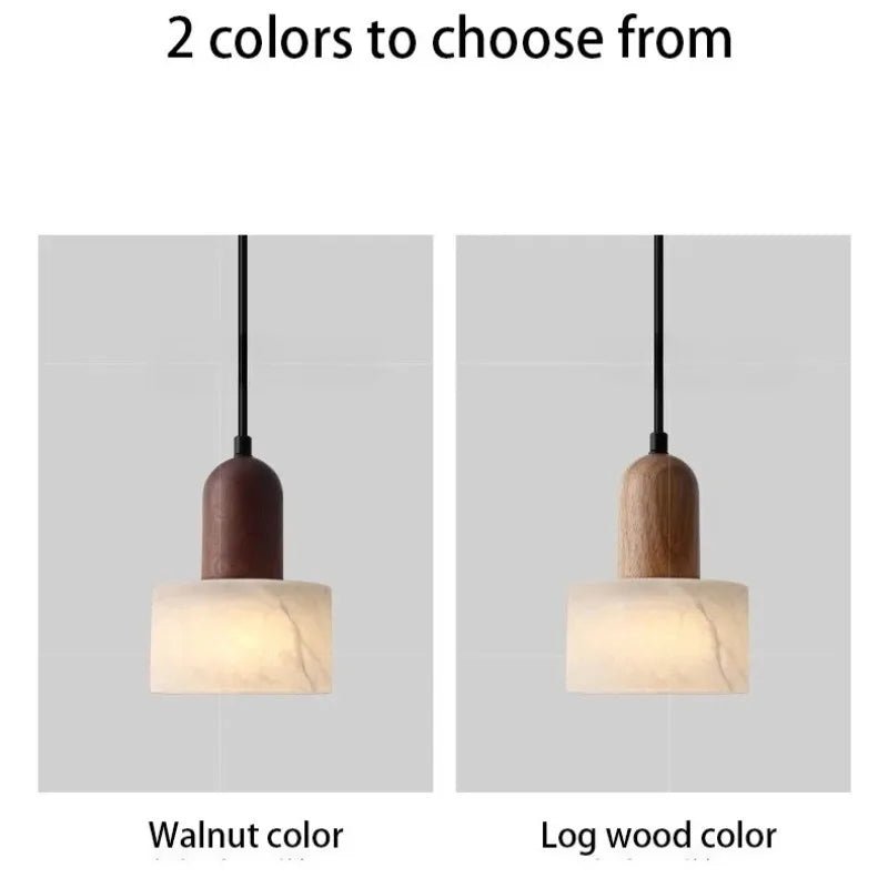 Wabi-Sabi White Marble Stone Pendant Light - Decorbites