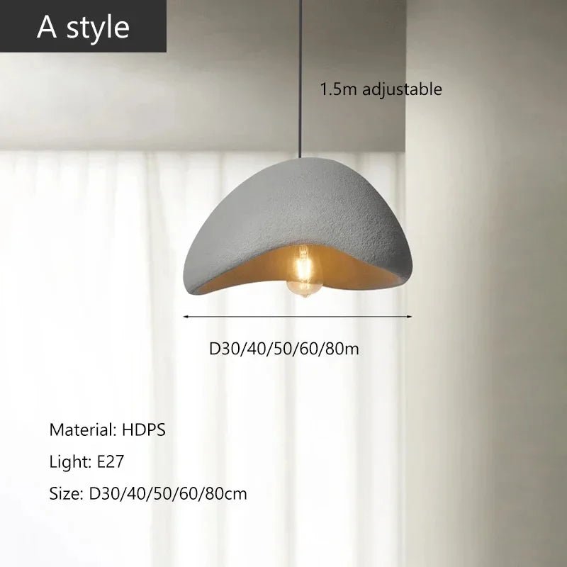 Wabi Sabi White Or Gray Sculpted Pendant Light - Decorbites