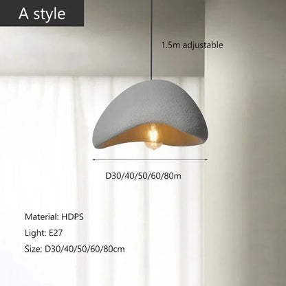Wabi Sabi White Or Gray Sculpted Pendant Light - Decorbites