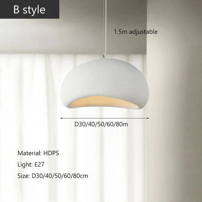 Wabi Sabi White Or Gray Sculpted Pendant Light - Decorbites