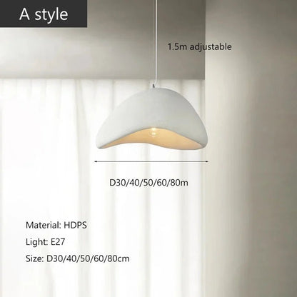 Wabi Sabi White Or Gray Sculpted Pendant Light - Decorbites