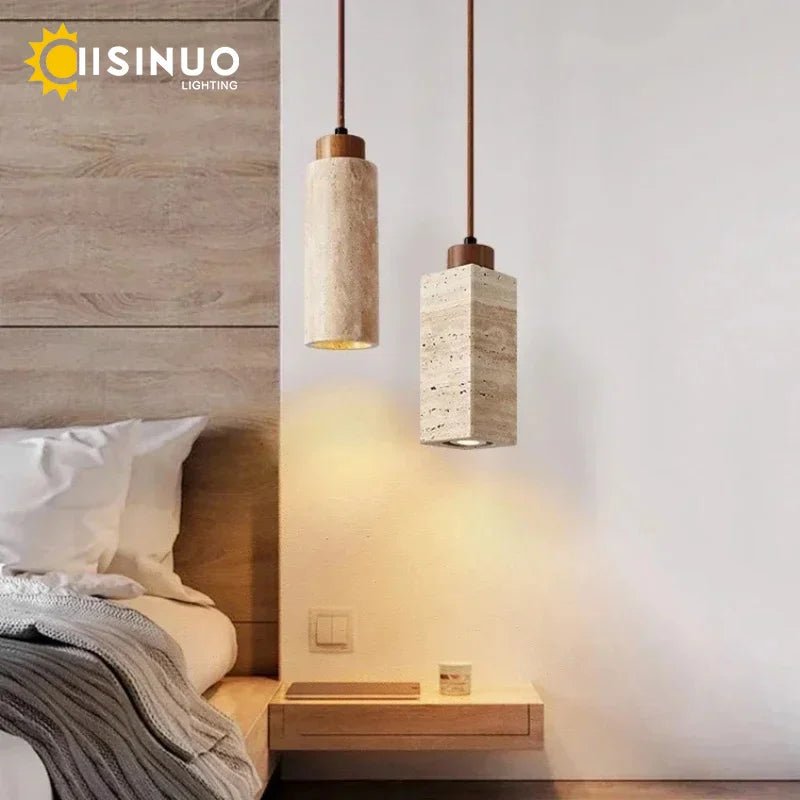 Wabi-Sabi Yellow Stone Cave Pendant Light - Decorbites