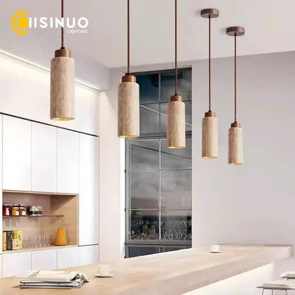 Wabi-Sabi Yellow Stone Cave Pendant Light - Decorbites